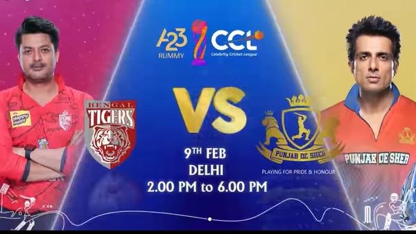 CCL LIVE 2025: Bengal Tigers Vs Punjab De Sher Streaming: Where To Watch Celebrity Cricket League Match Online