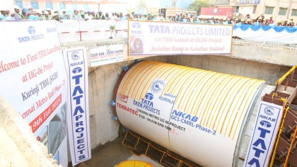 Chennai Metro Update: First Tunnel Boring Machine 'Kurinji' Launched At Kolathur Ramp