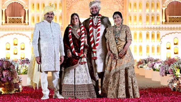Gautam Adani Drops First Wedding Pics of Son Jeet Adani And Diva Shah | See photos