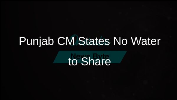 Punjab Chief Minister Bhagwant Mann Declares No Water Available for Sharing with Other States