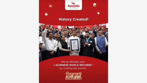 Ananda Dairy Breaks Guinness World Record With A Massive 205.4 kg Paneer Slab