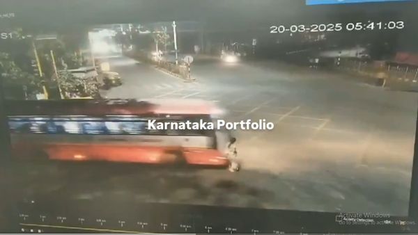 Accident Caught On Cam: KSRTC Bus Runs Over Woman In Tumakuru, Kills On Spot