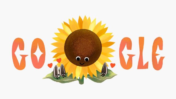 Google Doodle Celebrates Mother's Day 2025 with Sunflower and Heart