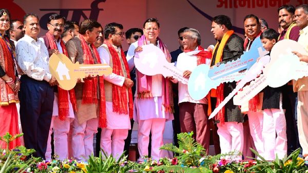 Uttarakhand CM Pushkar Dhami Receives Grand Welcome In Rudrapur, Launches Major Development Projects