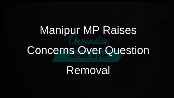Manipur MP A Bimol Akoijam Questions Removal of Queries on Insurgent Group Agreements