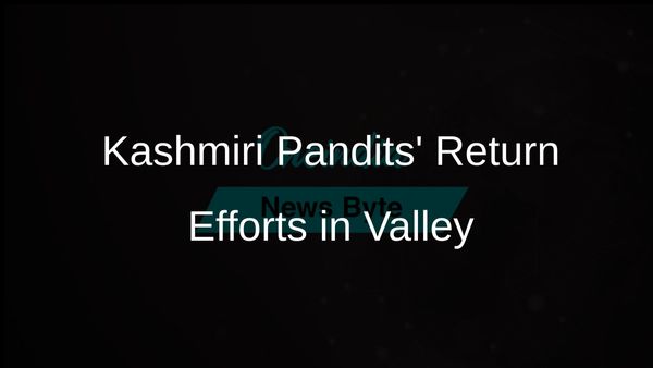 Efforts Underway to Remove Obstacles for Kashmiri Pandits' Return and Rehabilitation in Valley