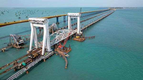 PM Modi Inaugurates New Pamban Bridge Connecting Rameswaram To Mainland India; Flags Off Train Service