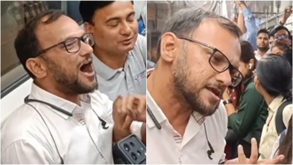Delhi Metro Seat Dispute Goes Viral: Tensions Rise Over Etiquette, Equality On Crowded Blue Line | WATCH