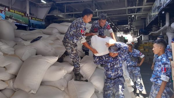 Operation Brahma Update: INS Gharial with 442 Tons of relief materials Arrives at Yangon