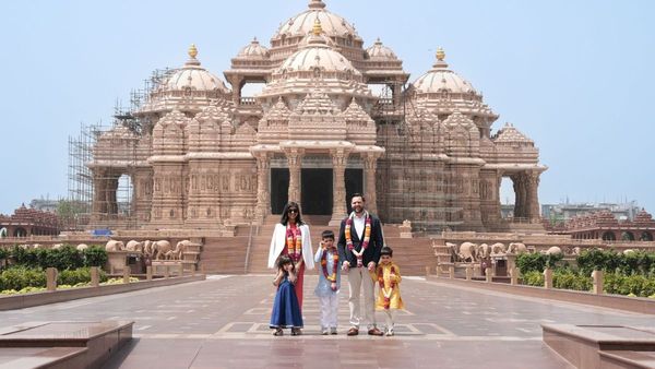 US VP Vance And His Family Visit Akshardham Temple