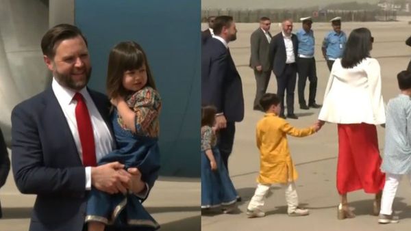 JD Vance and Family Arrive in India For Official Visit, Children Dressed In Traditional Indian Attire