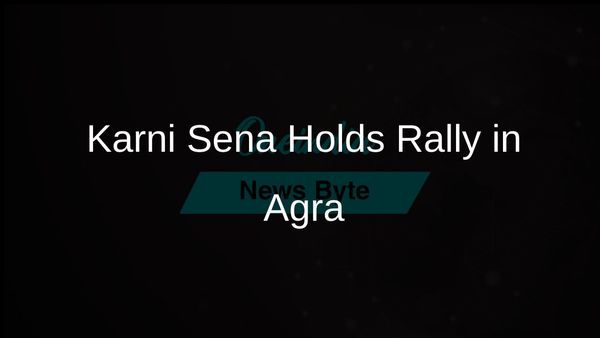 Karni Sena Members Rally in Agra Demanding Apology from MP Ramji Lal Suman Over Rana Sanga Remarks