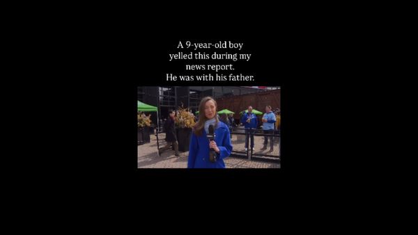 Young Boy Hurls Vulgar Slur At Female Reporter During Live Shoot, Father Laughs And Walks Away — Watch Video