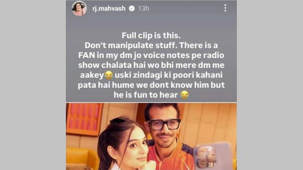 RJ Mahvash’s ‘Meow’ DM Confession Triggers Fan Theory on Yuzvendra Chahal’s Alleged Affair