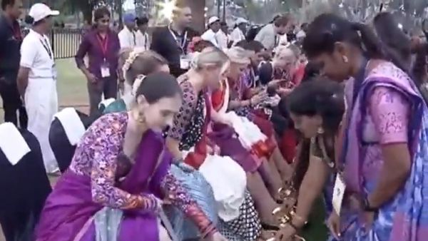 Telangana Women Washing Miss World Contestants’ Feet Draws BRS' Ire: 'Stripped Honor Of Our Daughters' | WATCH