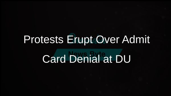 Students Protest at Delhi University Law Faculty Over Denial of Admit Cards for Exams