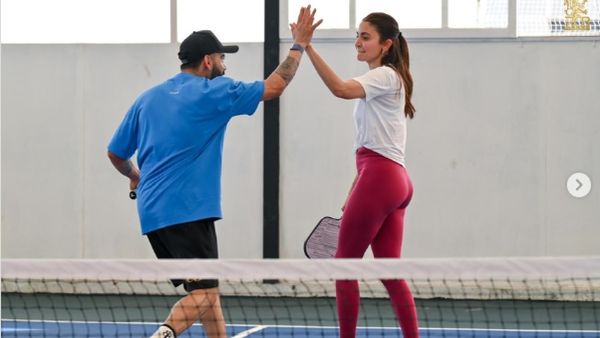 Virat Kohli, Anushka Sharma Play Pickleball In RCB Camp