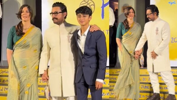 Aamir Khan Makes Red Carpet Debut With Girlfriend Gauri Spratt At 'Sitaare Zameen Par' Screening