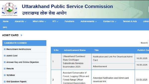 UKPSC Admit Card 2025 Out @ psc.uk.gov.in; Steps To Download PCS Subordinate Services Prelims Exam Hall Ticket