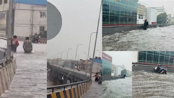 Hyderabad Flyover Turns Into 'Swimming Pool' After Rain, Videos Spark Outrage