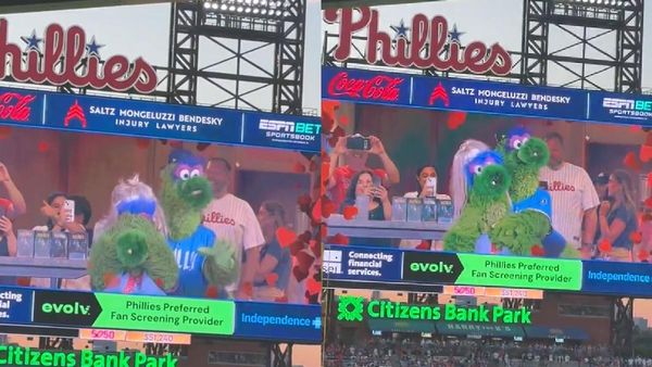 Philadelphia Phillies Mascots Mock Viral Coldplay Kiss Cam Featuring CEO Andy Byron