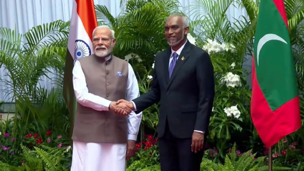 PM Modi Receives Grand Welcome In Maldives, Meets President Muizzu In Malé
