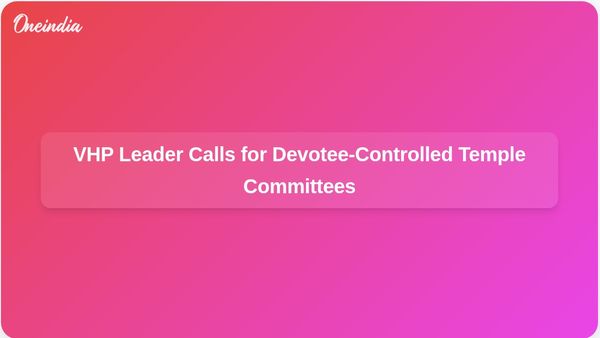 VHP Leader Ashok Chowgule Advocates for Devotees to Control Temple Committees, Not Politicians