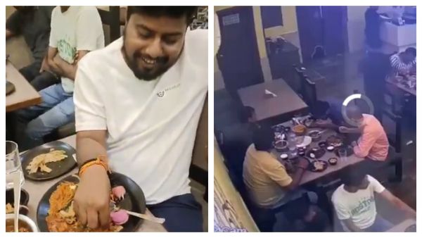 Non-Veg in Vegetarian Food? Youths Allege Bone in Dish During Sawan, But CCTV Footage Brings Out Truth