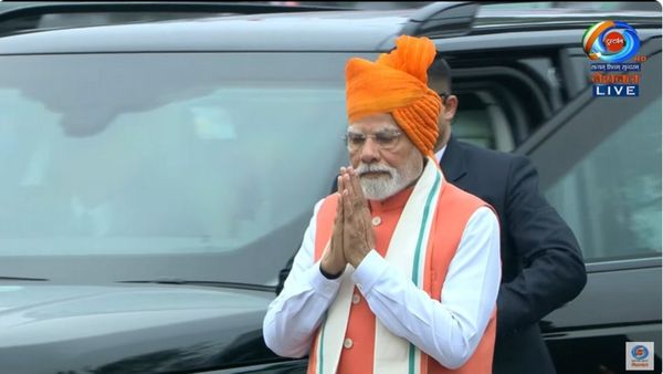 PM Modi Sports Saffron Turban For 79th Independence Day Celebrations