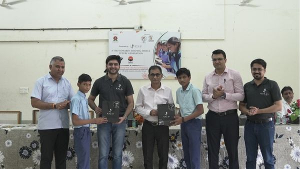 Surat Watch Brand Sylvi Gifts Time to 450+ Students in Government School CSR Drive