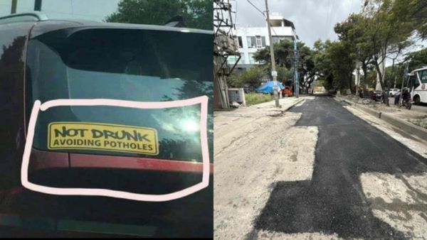 Bengaluru Potholes Become Meme Material: From ‘Kantara’ Spoofs to Viral Car Stickers