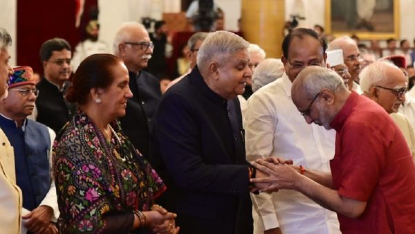Former Vice President Jagdeep Dhankhar Attends CP Radhakrishnan's Oath-Taking Ceremony