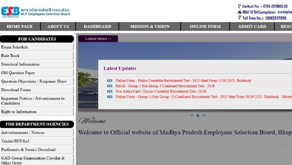 MP Police Recruitment 2025: Applications Open for 7,500 Constable and Other Posts @ esb.mp.gov.in