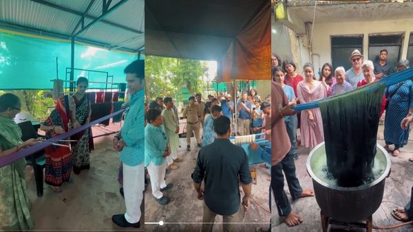 Sara Tendulkar, Sachin Tendulkar Meet Maheshwar Fabric Makers, Watch Video