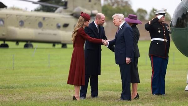 President Trump Greets King Charles and Prince William at Windsor Estate