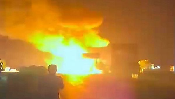 LPG Cylinders Burst After Truck Carrying LPG Cylinders Hits Tanker On Jaipur-Ajmer Highway