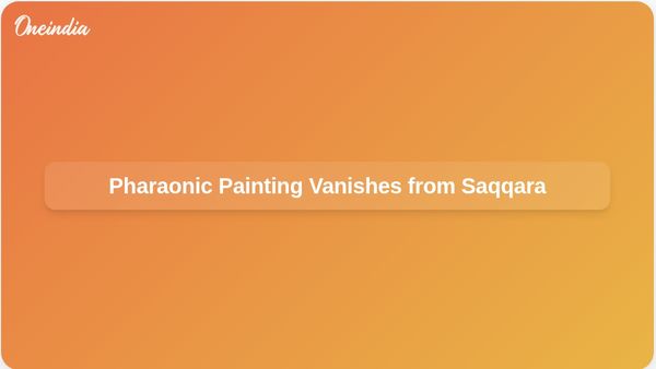 Pharaonic Painting Disappears from Saqqara Necropolis, Egypt Investigates Incident