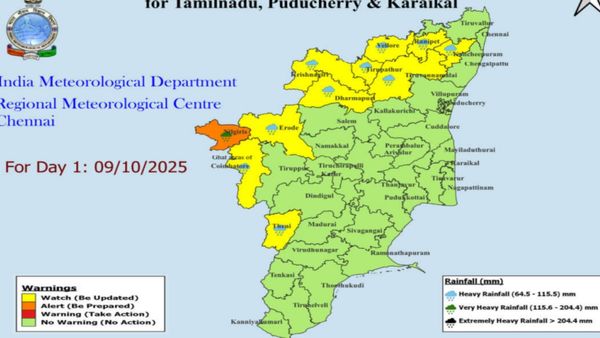 Tamil Nadu Weather: 11 Districts To Get Heavy Rains Today