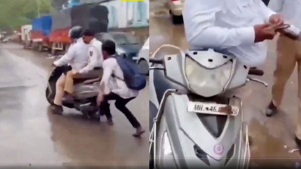 Viral Clash in Mumbai: Biker Confronts Traffic Cops Over Broken Number Plate
