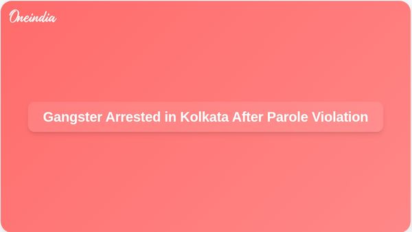 Gangster Mohammad Shorab Arrested in Kolkata After Months on the Run from Tihar Jail