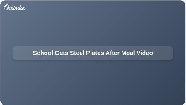 Madhya Pradesh School Receives Steel Plates Following Viral Video of Students Eating on Newspapers