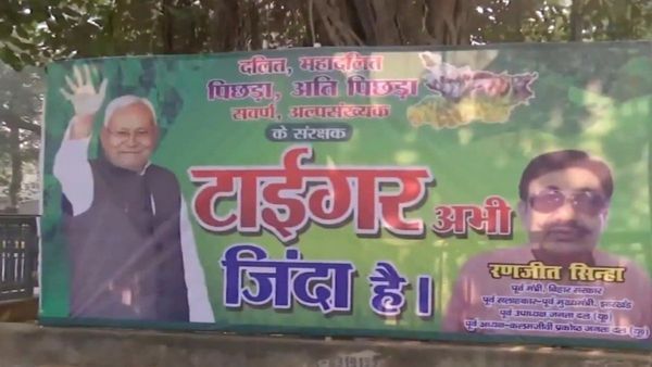 'Tiger Abhi Zinda Hai': Posters Featuring Nitish Kumar Surface Ahead of Bihar Poll Results