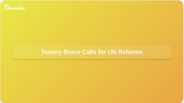 US Deputy Ambassador Nominee Tammy Bruce Advocates for Reforms at Ineffective United Nations