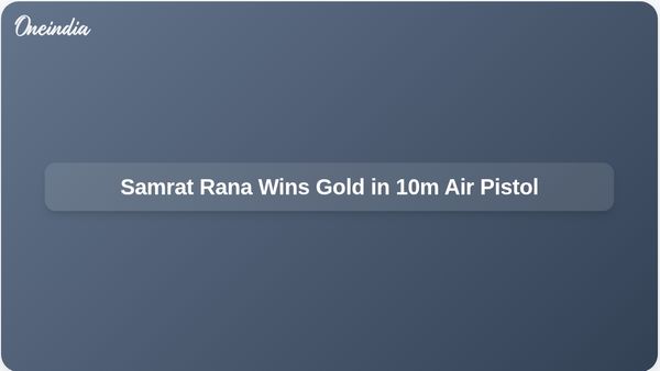 Samrat Rana Makes History as First Indian World Champion in 10m Air Pistol