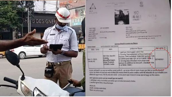 Helmetless Rs 1 Lakh Scooter Rider Penalized with Massive Rs 21 Lakh Fine by Police