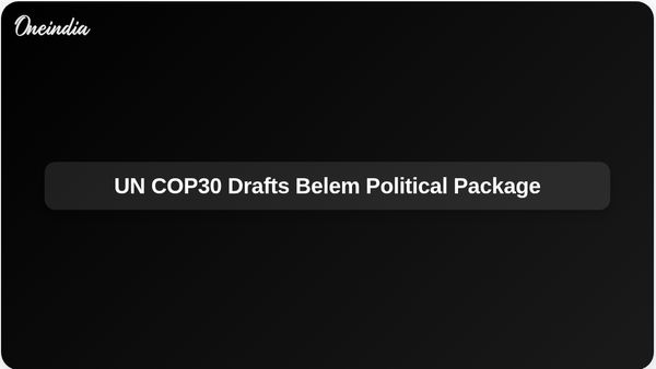 UN COP30 Releases Draft Belem Political Package as Climate Change Negotiations Conclude