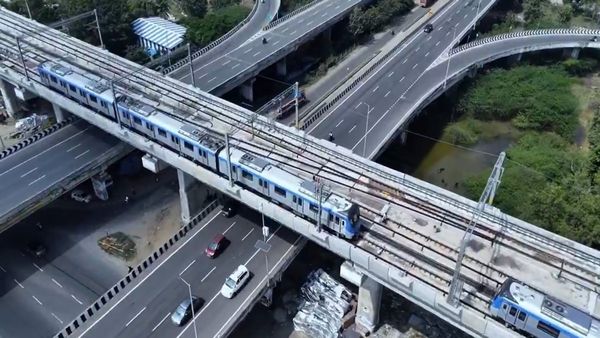 Chennai Metro: Aerial Footage of Poonamallee Stretch Goes Viral Ahead of Inauguration