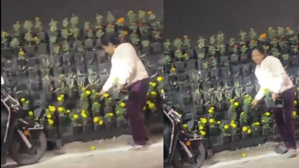 Caught on Camera: Flower Pots Stolen Hours After PM Modi Inaugurates Rashtra Prerna Sthal in Lucknow