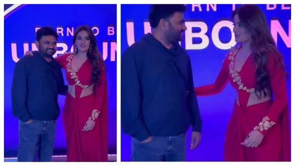 Did Raja Saab Director Maruthi's Touch Make Nidhhi Agerwal Uncomfortable? Viral Clip Sparks Debate