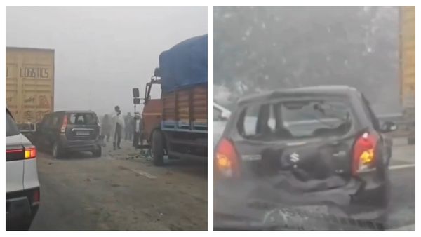 Accident: Dense Fog Causes Multi-Vehicle Collision On Noida Expressway, Traffic Disrupted